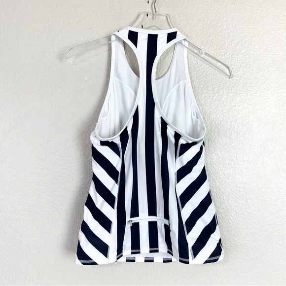 Tommy Bahama Island Active Stripe High Neck Racerback Tankini Top Size M - Picture 4 of 8